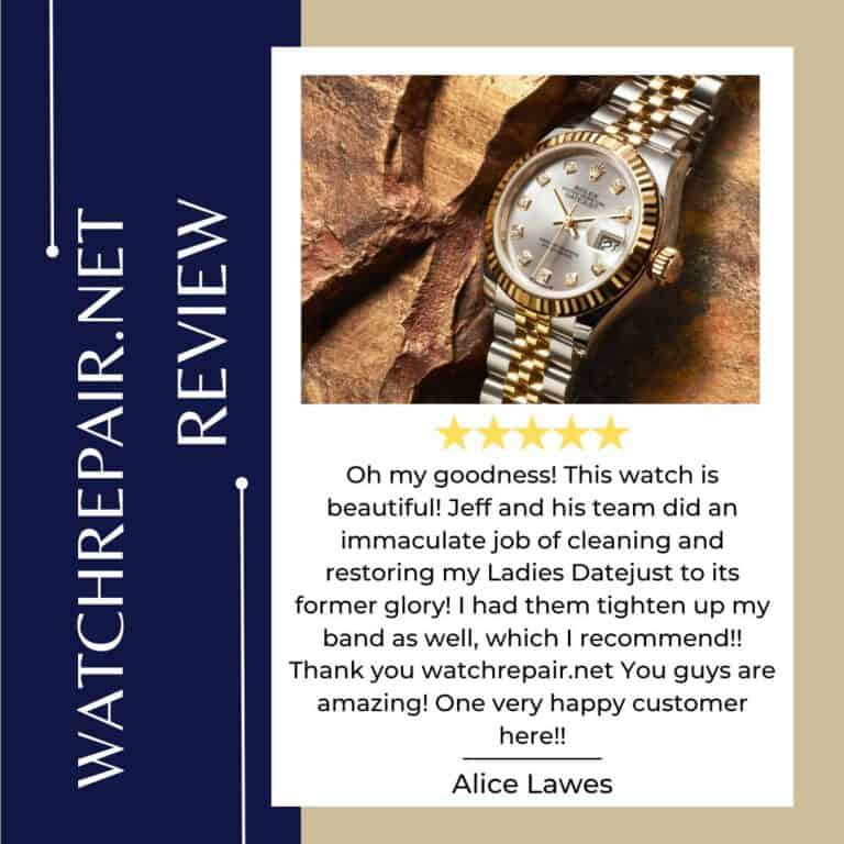 Oh my goodness! This watch is beautiful! Jeff and his team did an immaculate job of cleaning and restoring my Ladies Datejust to its former glory! I had them tighten up my band as well, which I re_re