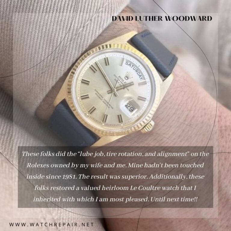 These folks did the “lube job, tire rotation, and alignment” on the Rolexes owned by my wife and me. Mine hadn’t been touched inside since 1981. The result was superior. Additionally, these folks _re